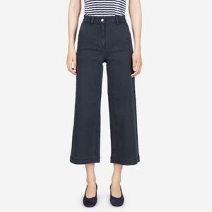 Everlane Wide Leg Crop Pants - Navy